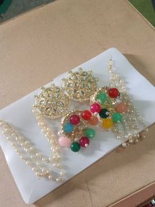 Colorful Kundan Maang Tikka