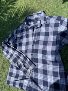 Casual fit checks shirt for women, size small