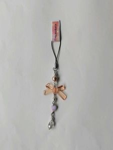 Coquette Bow Orange Phone Charm