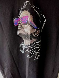 Cool Graphic Print Black T-Shirt