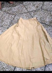 Red Embroidered Kurta &amp; Gold Skirt
