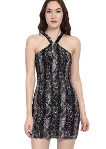 Snakeskin Print Mini Dress