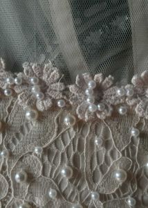 Gorgeous Beige lace and beadwork dress