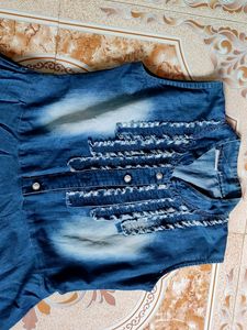 Knee Length Denim Dress 👗