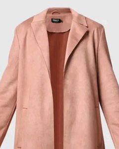 ONLY Pink Faux Suede Blazer - Free Size