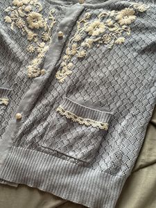Vintage Floral Embroidered Cardigan