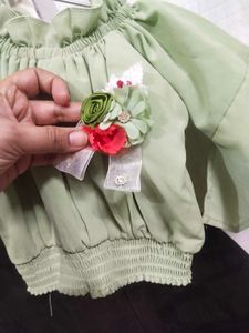 Baby Crop Top Nd Frock In Good Condition