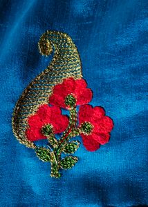 Blue Embroidered Saree💙✨
