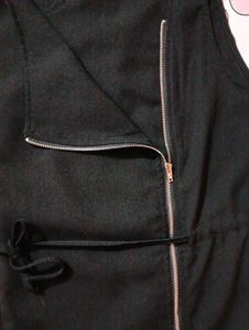 Zip Design Vest Jacket