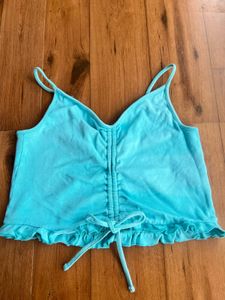 Blue Crop Top