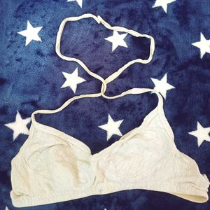 White Halter Bra
