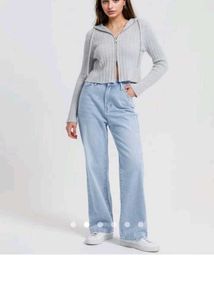 Wide Leg Denim Jeans