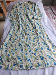 🟢🔵Super Khadi Cotton A Line Kurti💞✨With Pockets