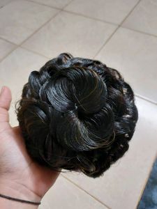 Artificial Bun With Two Red Flowers