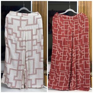 Combo - Set of 2 - Geometric Print Wide Leg Pants