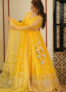 Elegant Yellow Lehenga Choli