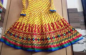 Combo Kurti Cum Gown Wit Hand Embroidery &amp; Mirror