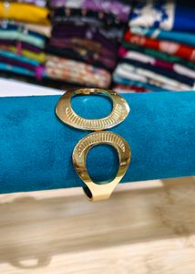 Gold-tone cutout cuff bracelet