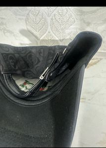 Patterned Shirt and Gucci cap