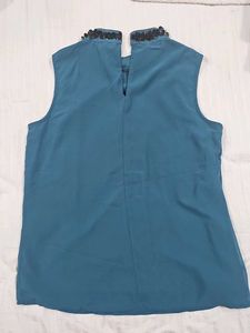 Teal Embellished Top