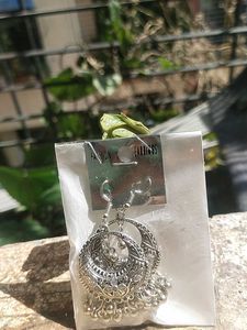 Silver Jhumka Earrings