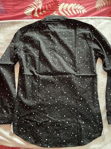 Men Van Heusen Black Partywear Shirt