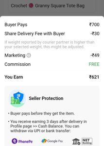 Crochet 🧶 Granny Square Tote Bag