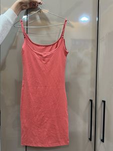 Coral Mini Slip Dress