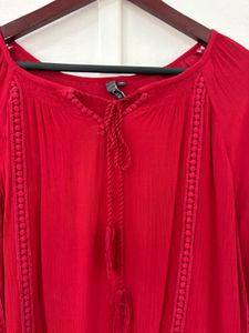 Red Beautiful Blouse