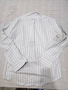 GANT White &amp; Blue Striped Dress Shirt