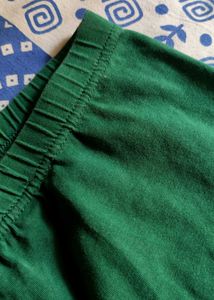 High Ankle Length Dark Spring Green Leggings