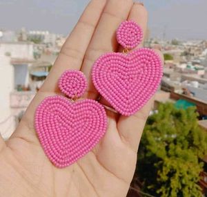 Heart Beaded Earrings