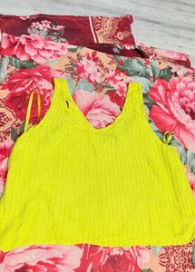 Neon Yellow Knit Top