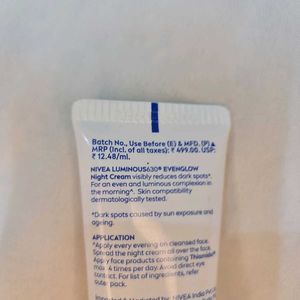 NIVEA Luminous Even Glow Night Cream 40 ml