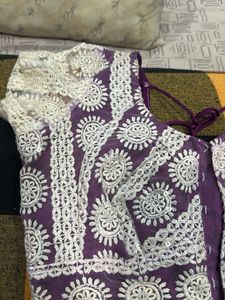 Purple Embroidered Blouse