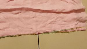 Pink Embroidered Kurtha Top