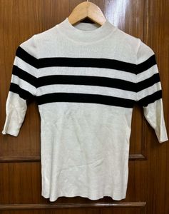 Striped Knit Stretchable Top