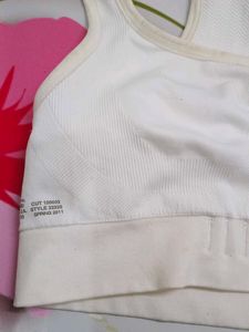 (200)White Sports Bra