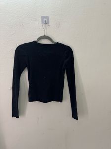 Black Cropped Cardigan
