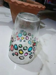 homemade glass painting sample