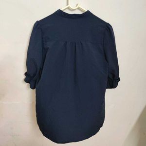 Elegant Navy Blue Female Top | Bust 38