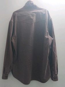 Vintage Brown Button-Down Shirt