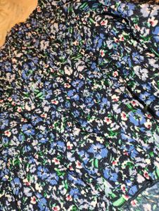 Blue Floral Off-Shoulder Top