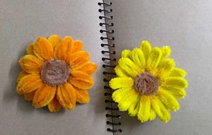 Sunflower Pipe Cleaner Hairclip