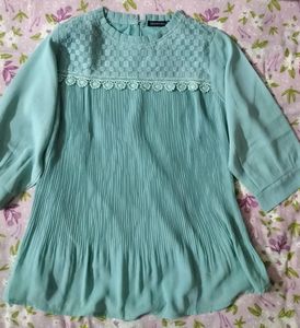 Charcoal Sea Green Top