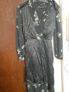 Floral Print Wrap Dress