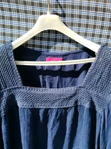 Blue Long Sleeve Top