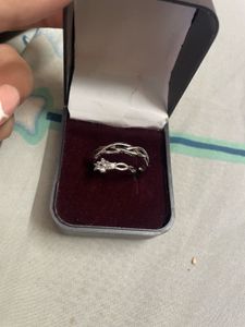 Elegant Silver Ring with CZ Accents