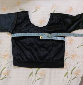 Black velvet blouse