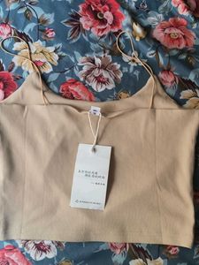 Cute Beige Cami Top with Tags